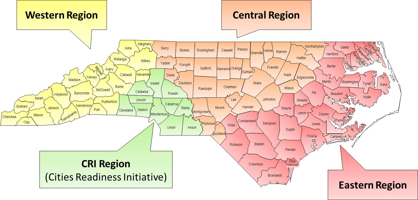 NC DPH: Epidemiology: Preparedness and Response: Regional Offices